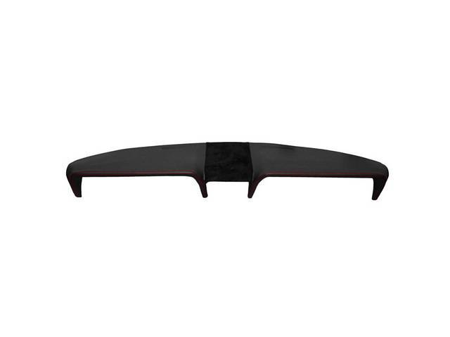 TMI Sport R Dash Pad, Matte black vinyl and UniSuede with reed stitching