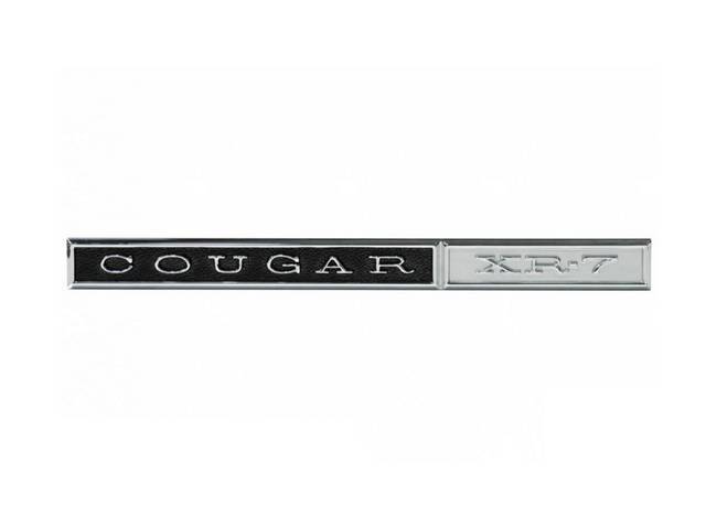 Instrument Panel Emblem, Cougar XR-7