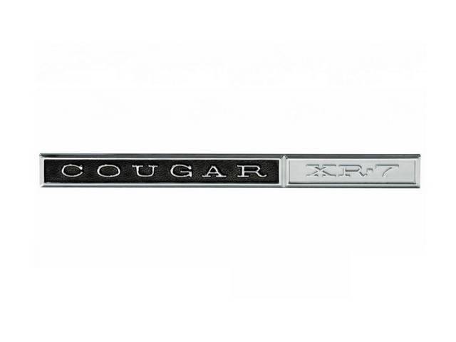 Instrument Panel Emblem, "Cougar XR-7"