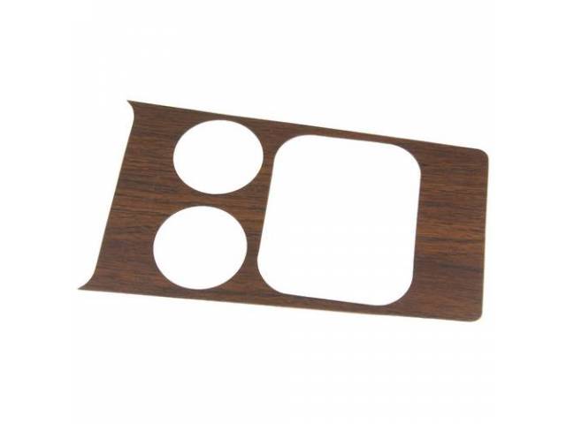 Console Center Panel Applique, woodgrain