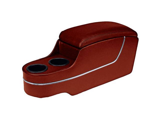 Custom Console, Deluxe with Chrome Trim, Emberglo