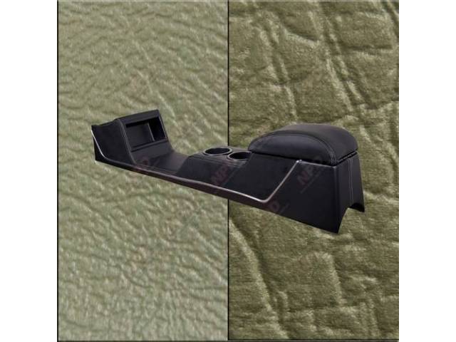 TMI Sport Deluxe Console, Light Ivy Gold Sierra Vinyl with Dark Ivy Gold Kiwi Inserts, Chrome Trim Strip