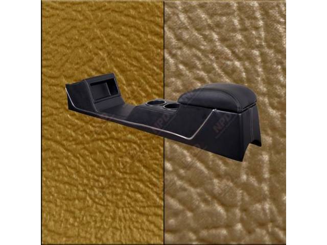 TMI Sport Deluxe Console, Nugget GOld Sierra Vinyl with Nugget Gold Kiwi Inserts, Chrome Trim Strip