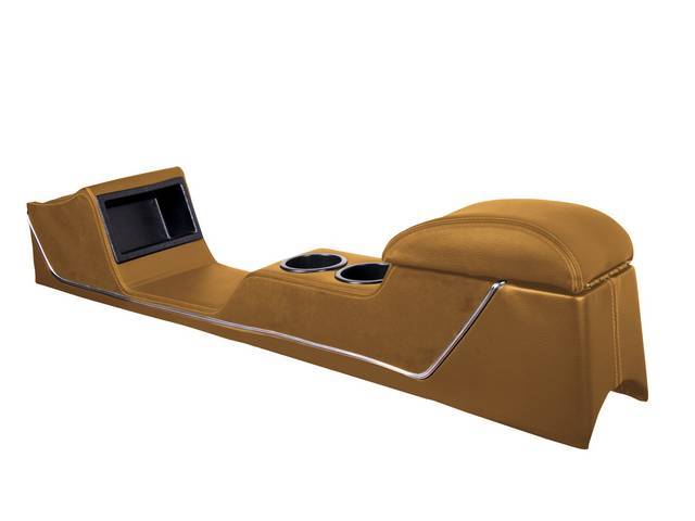 TMI Full Length Sport II Console, Nugget Gold Sierra Vinyl with Nugget Gold Kiwi Inserts, Chrome Trim Strip