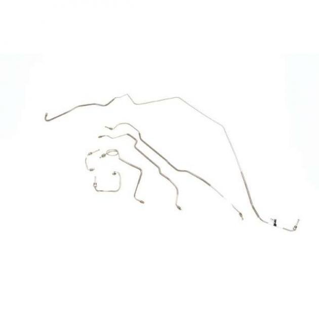 Camaro Disc Brake Line Set, Power, Standard Fittings, Steel1984-1985