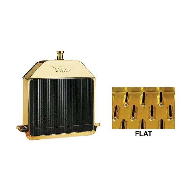 Model T Ford Radiator - Brass - Winged Ford Script - Flat Tube Type