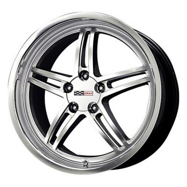 Corvette Cray Scorpion 19x10.5 Hyper Silver With Mirror CutLip, 1-Piece Wheel, 1997-2013