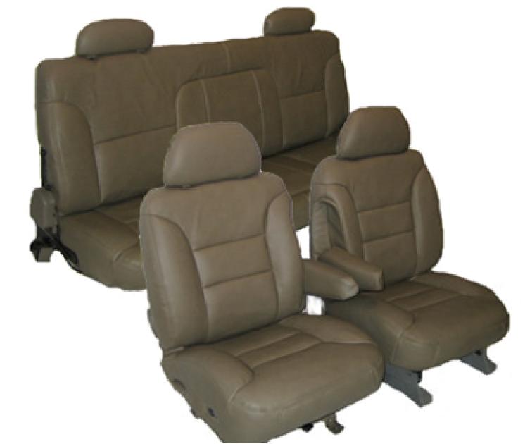 Acme Auto Front Buckets and Rear Bench Seat Upholstery With Arm Rest and Head Rest U114
