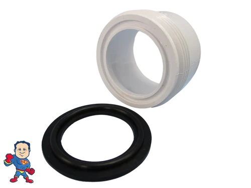 1 1/2″ Slip x 1 1/2″ Threaded Spa Heater Union with Gasket – Standard Hot Tub Fitting