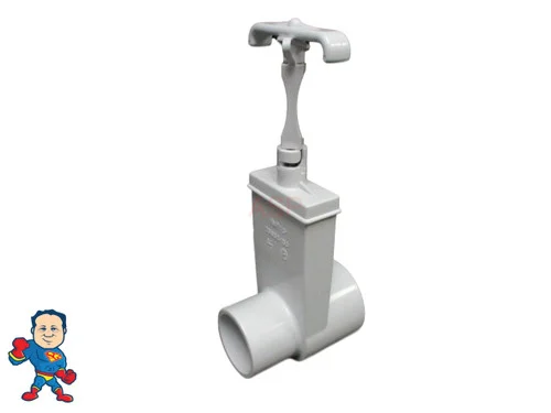 1.5 Inch Gate Slice Valve for Hot Tub Spa – Street x Slip Connection with Installation Guide