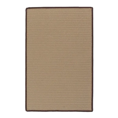 1.6′ x 2.5′ Brown and Tan All Purpose Handcrafted Reversible Rectangular Outdoor Area Throw Rug