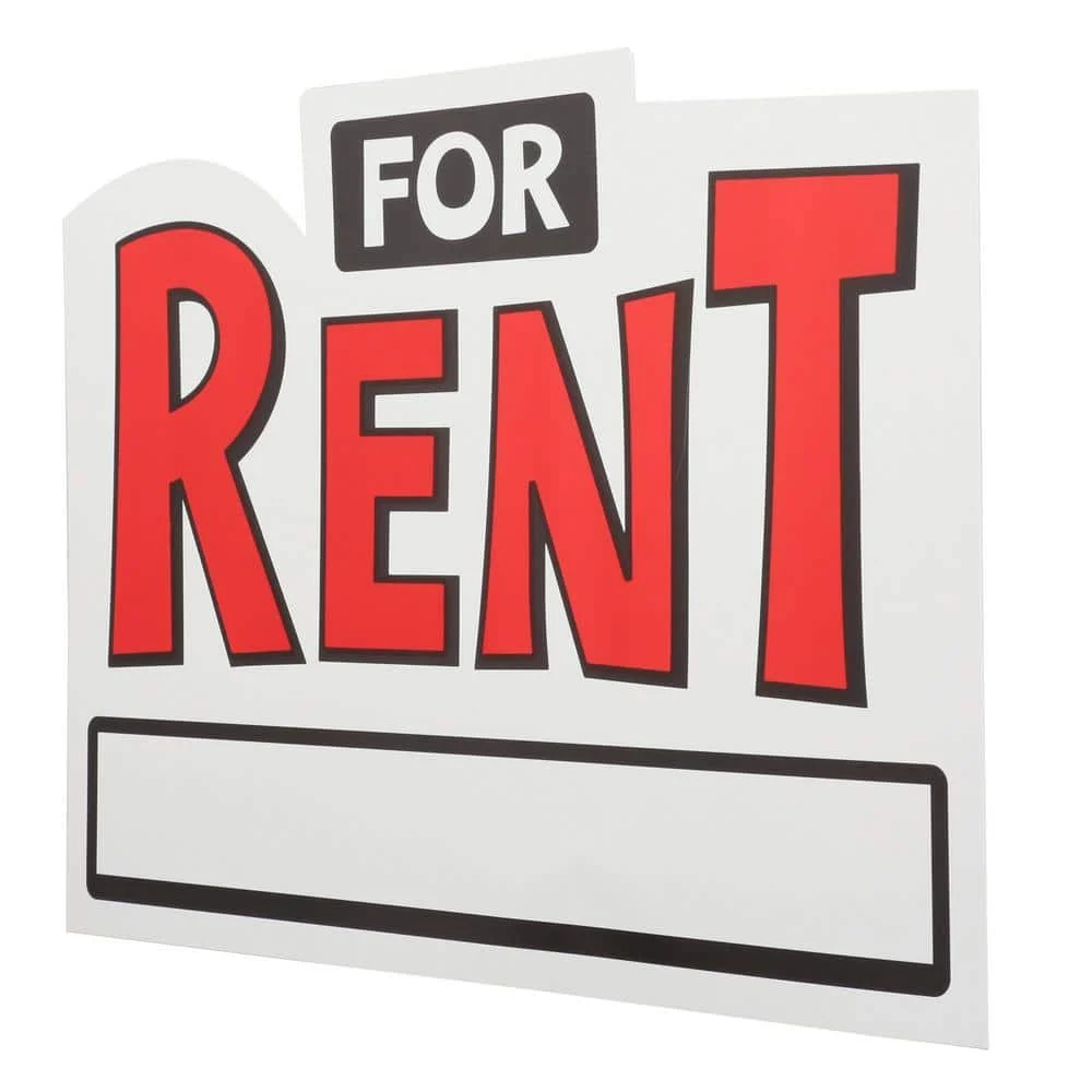 10 in. x 14 in. 2D Shaped for Rent Sign