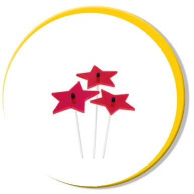 10″ Set of 3 Red Star Shaped Garden Suncatchers