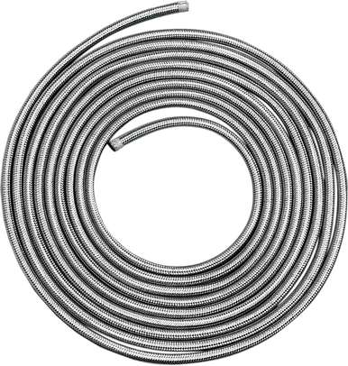 DRAG SPECIALTIES Braided Oil/Fuel Line - Stainless Steel - 1/4" - 3' 096605-HC9