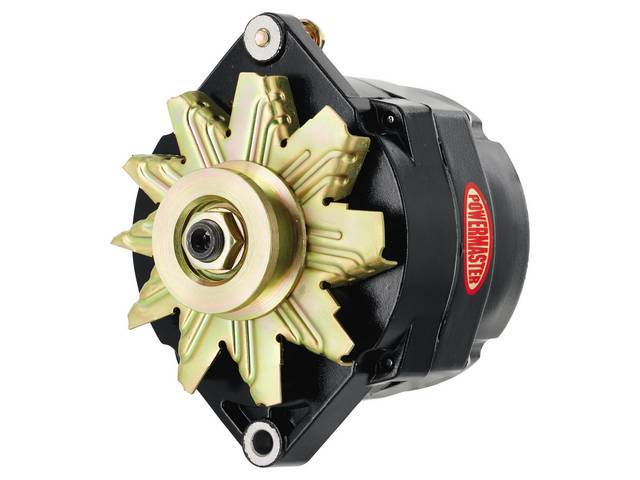 Alternator, by Powermaster, 70 amp, Black Case