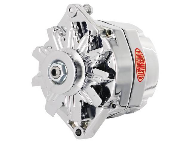 Alternator, by Powermaster, 70 amp, Chrome Case
