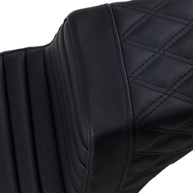 SADDLEMEN Step Up Seat - Tuck and Roll/Lattice Stitched - Black 818-30-176