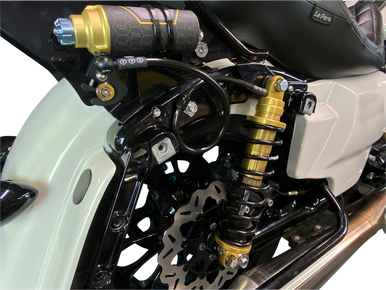 Legend Suspension 13" Gold REVO ARC Remote Reservoir Shocks for 2009-2013 Harley-Davidson FL Touring 1310-1906
