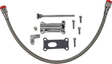 DRAG SPECIALTIES Engine Oil Spout Kit - Chrome 323057