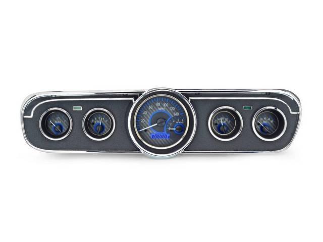 DIGITAL DASH ASSY, Dakota Digital VHX, Carbon Fiber Face, Blue Illumination