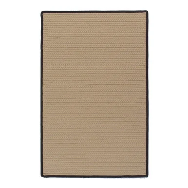 11′ Brown and Black All Purpose Handcrafted Reversible Square Outdoor Area Throw Rug