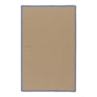 11′ x 14′ Brown and Blue All Purpose Handcrafted Reversible Rectangular Outdoor Area Throw Rug