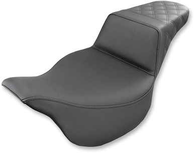 SADDLEMEN Step Up Seat - Rear Lattice Stitched - FLH 808-07B-173