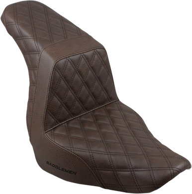 SADDLEMEN Step Up Seat - Lattice Stitched - Brown 818-29-175BR