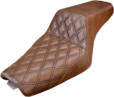 SADDLEMEN Step Up Seat - Lattice Stitched - Brown - XLwith 3.3 Gallon Tanks 807-11-172BR
