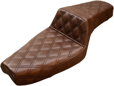 SADDLEMEN Step Up Seat - Lattice Stitched - Brown - XL 807-03-175BR