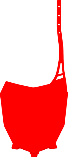 UFO Front Number Plate - Red - Honda HO05602-070