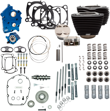 S&S CYCLE Power Pack - Gear Drive with Highlighted Fins - Oil Cooled - M8 310-1106A