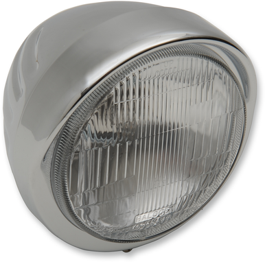 DRAG SPECIALTIES Headlight with Visor 5-3/4" - Grooved 20-0335D-BX-LB1