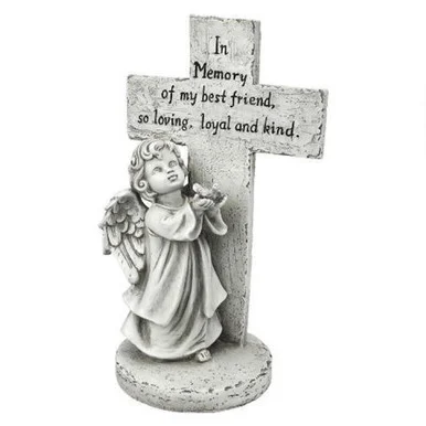 12.5″ In Memory of My Best Friend Pet Outdoor Garden Statue
