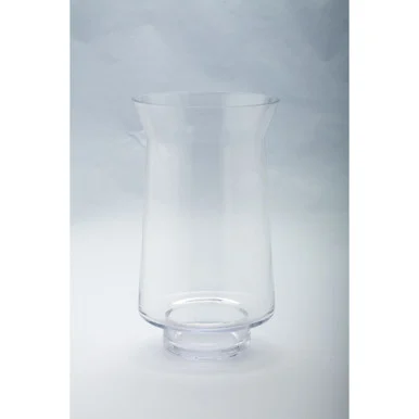 12″ Hurricane Handblown Glass Pillar Candle Holder