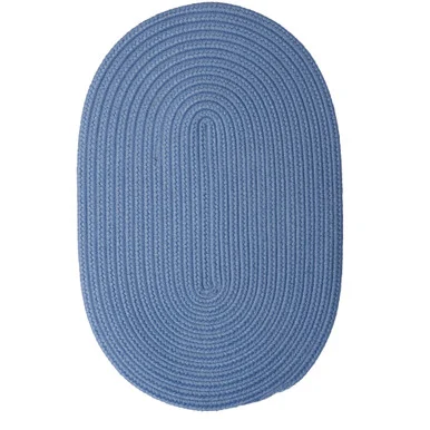 12′ x 16′ Berry Blue All Purpose Handcrafted Reversible Oval Outdoor Area Throw Rug