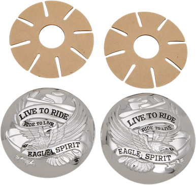 DRAG SPECIALTIES Live to Ride Gas Cap Cover - Chrome 03-0025A-BC230