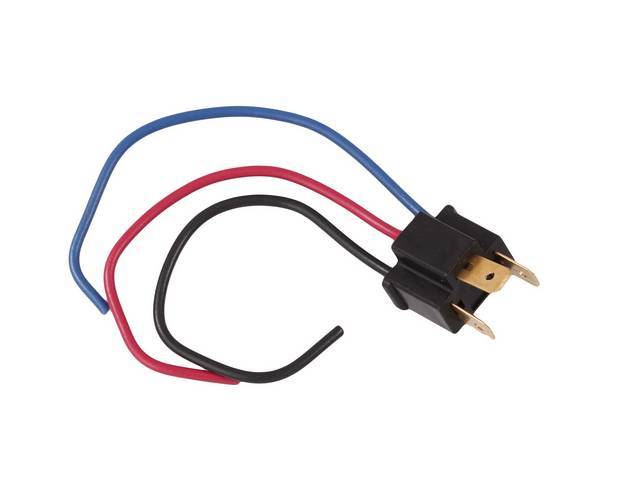 Headlight Replacement Pigtail, H4 style, male plug