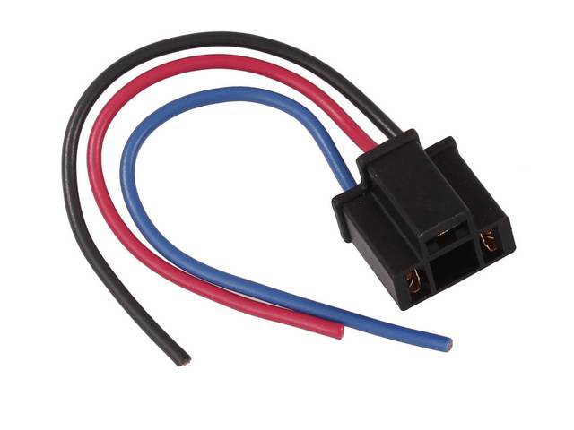 Headlight Replacement Pigtail, H4 style, female plug