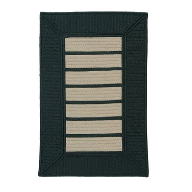 14′ x 18′ Pine Green and Beige All Purpose Handcrafted Reversible Rectangular Outdoor Area Throw Rug