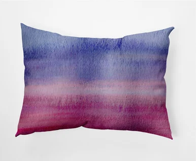 14″ x 20″ Pink and Purple Painted Sunset Outdoor Throw Pillow