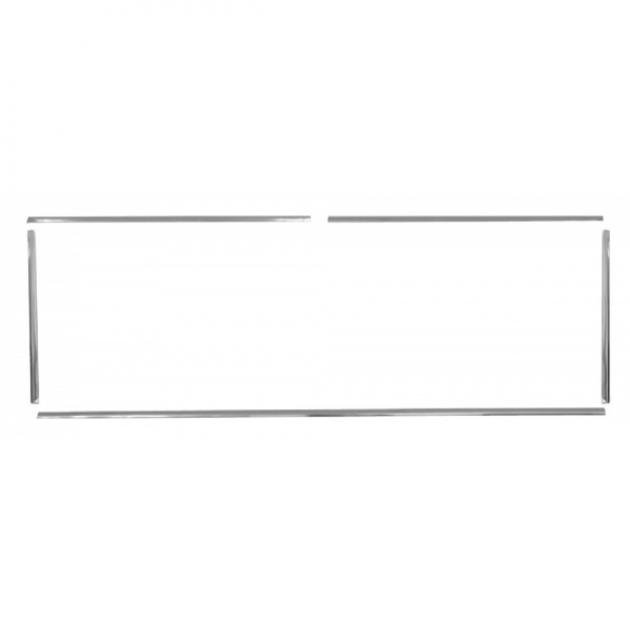 Bronco Bright Windshield Molding 5-Piece Set, 1966-1977