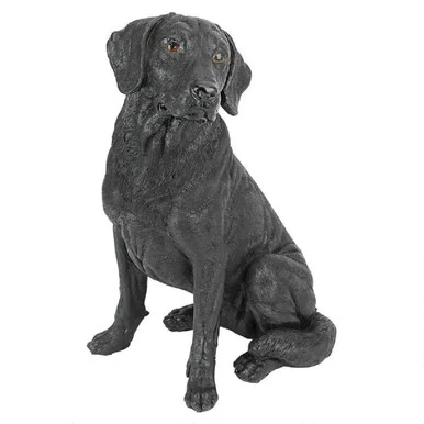 15.5″ Standing Labrador Retriever Hand Painted Outdoor Statue