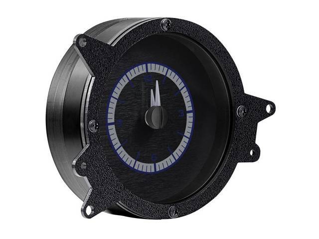 CLOCK ASSY, Dakota Digital VHX, Black Face, Blue Illumination