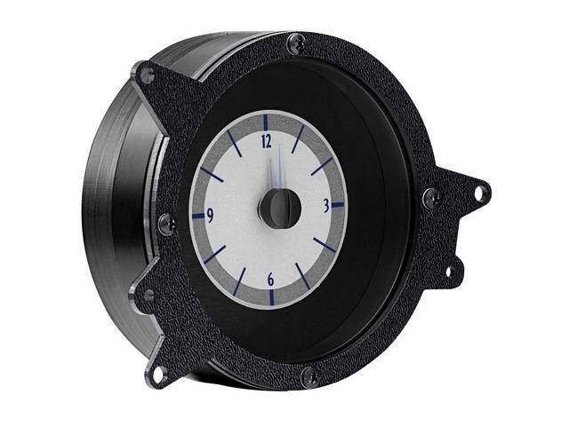 CLOCK ASSY, Dakota Digital VHX, Silver Face, Blue Illumination