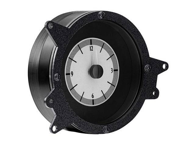 CLOCK ASSY, Dakota Digital VHX, Silver Face, White Illumination