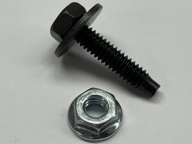 Steel Long Body Bolts 1-3/16" x 1/4-20 with Serrated Locking Nuts