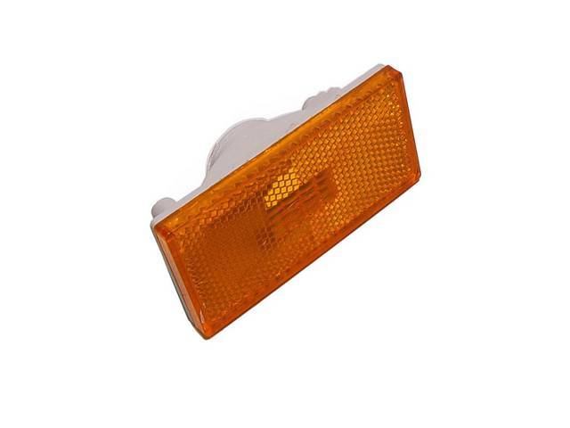 Front Fender Side Marker Light, Amber