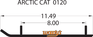 Woody's Mini Sled Runner Standard 4" 60° Arctic Cat ZR 120 RUA-0120