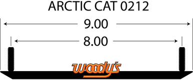 Woody's Mini Sled Runner Standard 4" 60° Arctic Cat ZR 120 2018 2021 2023 RUA-0212